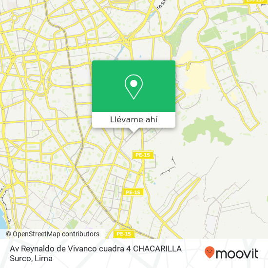 Mapa de Av Reynaldo de Vivanco cuadra 4 CHACARILLA Surco