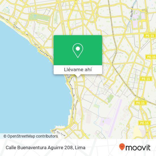 Mapa de Calle Buenaventura Aguirre 208