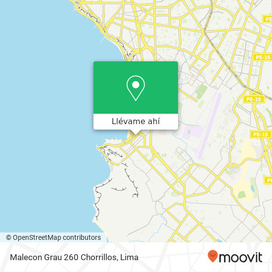 Mapa de Malecon Grau 260 Chorrillos