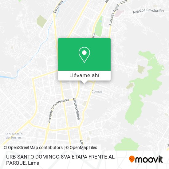 Mapa de URB  SANTO DOMINGO 8VA ETAPA FRENTE AL PARQUE