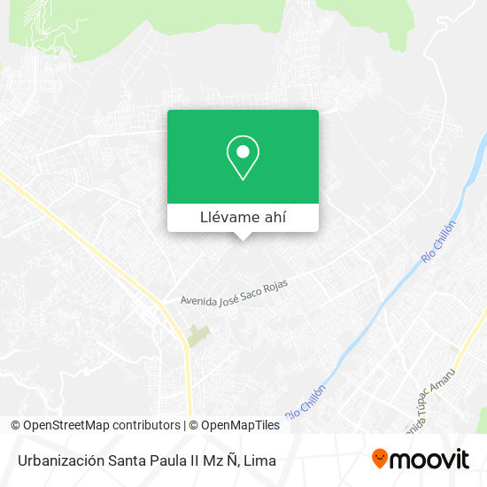 Mapa de Urbanización Santa Paula II Mz Ñ