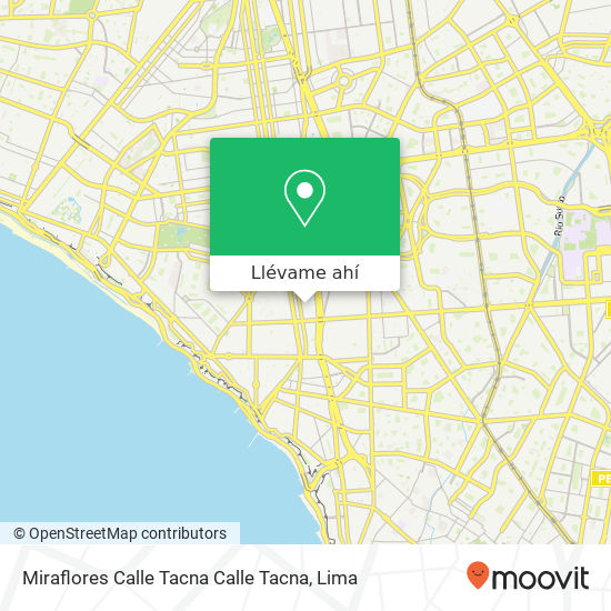 Mapa de Miraflores  Calle Tacna Calle Tacna
