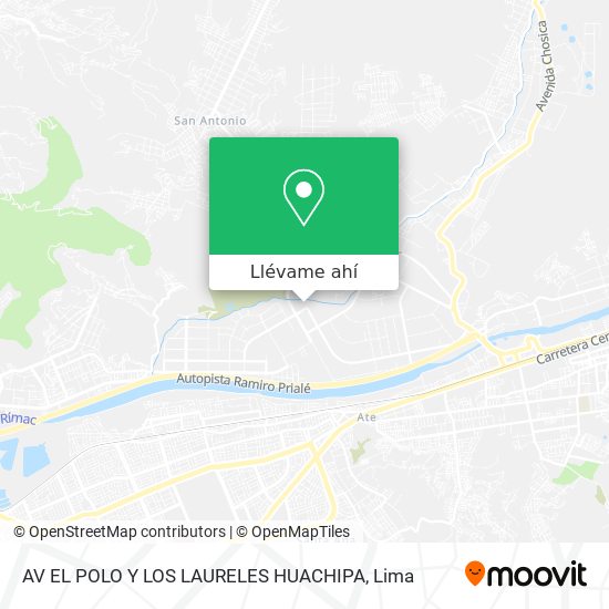 Mapa de AV  EL POLO Y LOS LAURELES   HUACHIPA