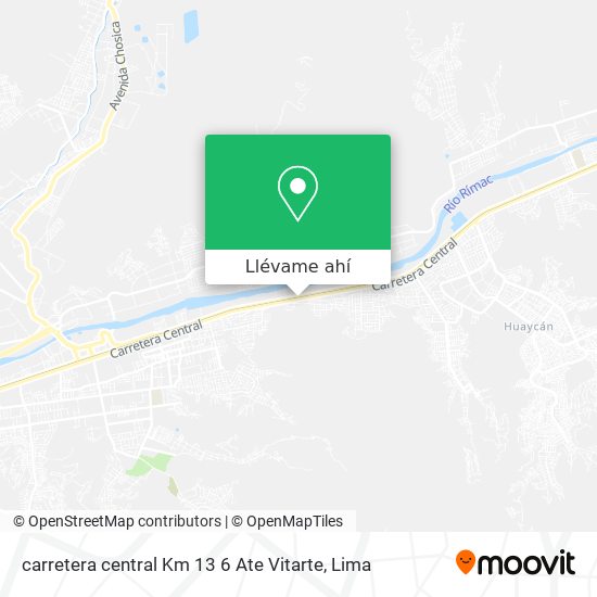 Mapa de carretera central Km 13 6 Ate Vitarte