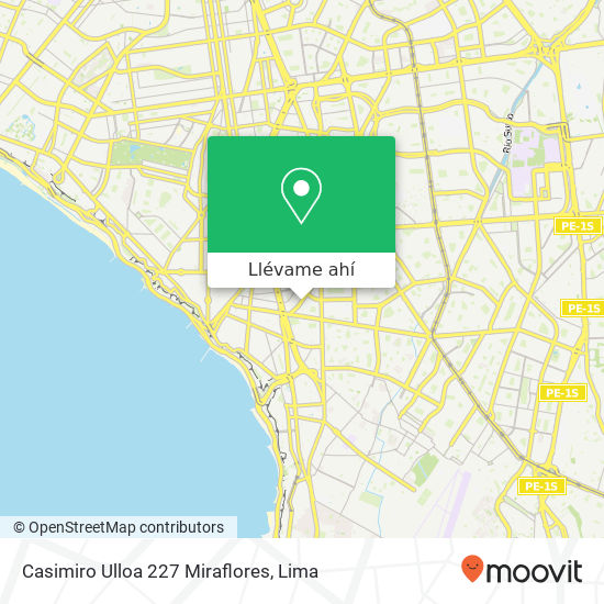 Mapa de Casimiro Ulloa 227 Miraflores