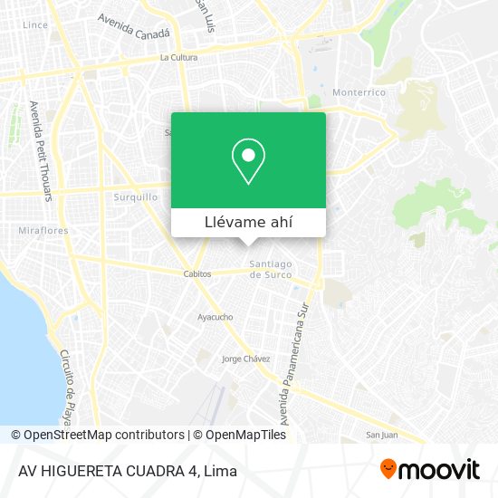 Mapa de AV  HIGUERETA CUADRA 4