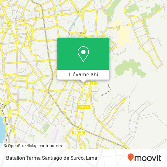 Mapa de Batallon Tarma Santiago de Surco