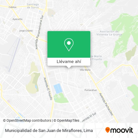 Mapa de Municipalidad de San Juan de Miraflores