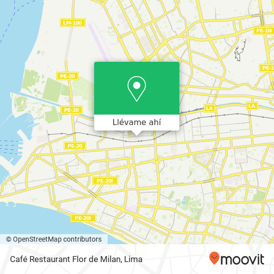 Mapa de Café Restaurant Flor de Milan