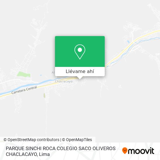 Mapa de PARQUE SINCHI ROCA  COLEGIO SACO OLIVEROS   CHACLACAYO