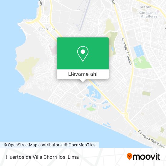 Mapa de Huertos de Villa  Chorrillos