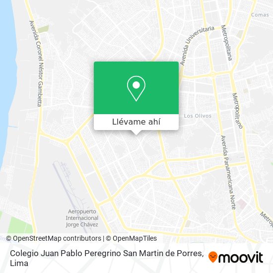 Mapa de Colegio Juan Pablo Peregrino San Martin de Porres
