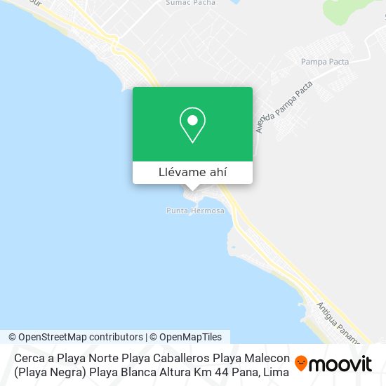 Mapa de Cerca a   Playa Norte Playa Caballeros Playa Malecon (Playa Negra) Playa Blanca  Altura Km  44 Pana