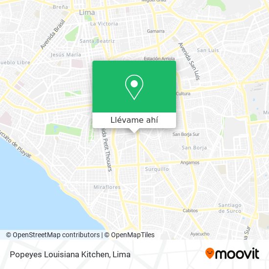 Mapa de Popeyes Louisiana Kitchen