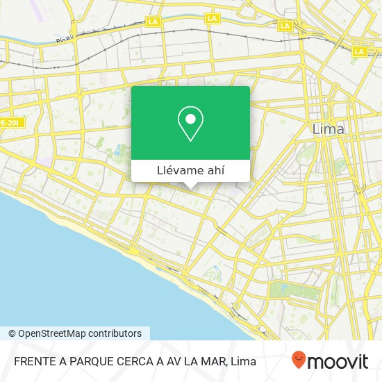 Mapa de FRENTE A PARQUE  CERCA A AV  LA MAR