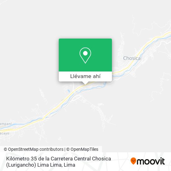 Mapa de Kilómetro 35 de la Carretera Central   Chosica (Lurigancho) Lima  Lima