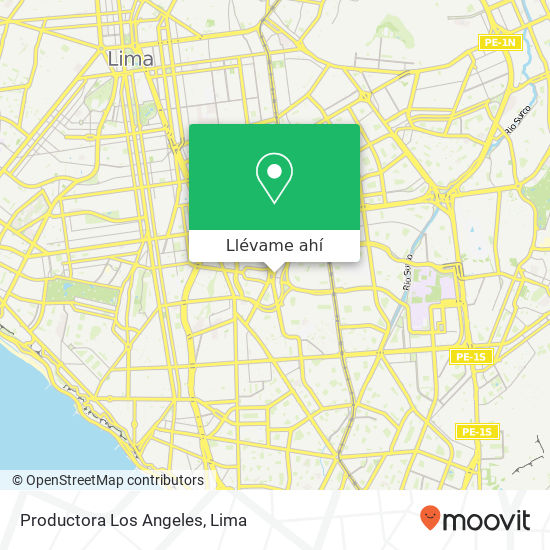 Mapa de Productora Los Angeles