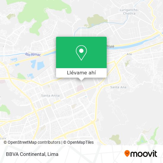 Mapa de BBVA Continental