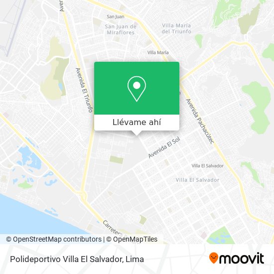 Mapa de Polideportivo Villa El Salvador