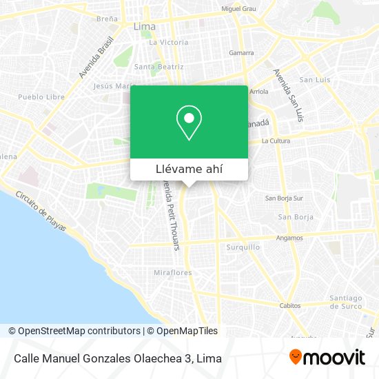 Mapa de Calle Manuel Gonzales Olaechea 3