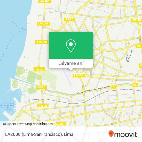 Mapa de LA2608 (Lima-SanFrancisco)