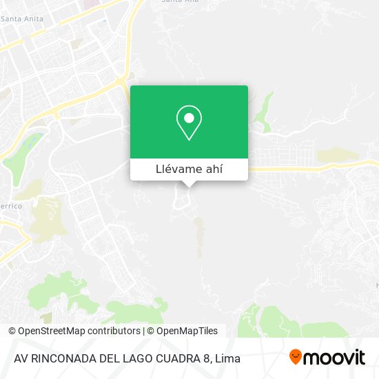Mapa de AV  RINCONADA DEL LAGO CUADRA 8