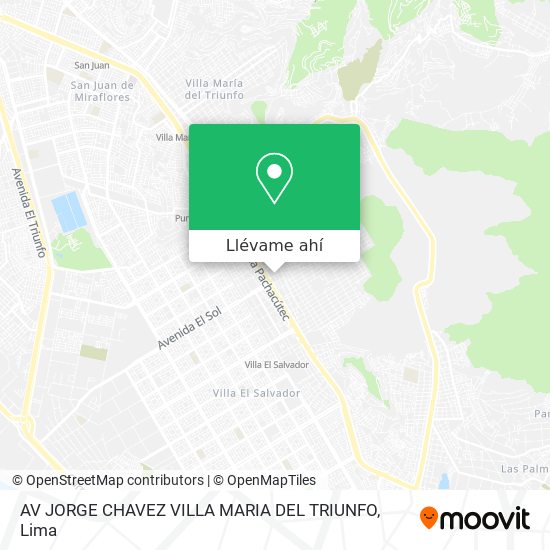 Mapa de AV  JORGE CHAVEZ     VILLA MARIA DEL TRIUNFO