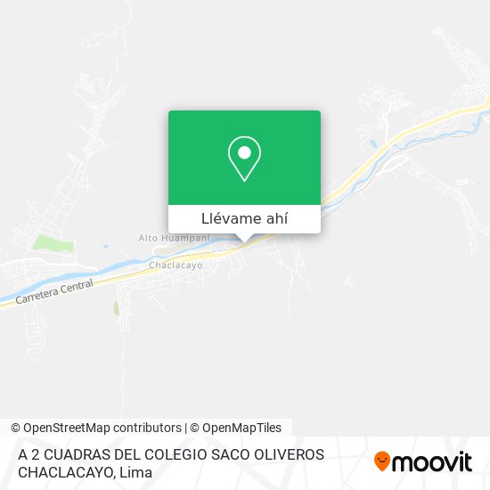 Mapa de A 2 CUADRAS DEL COLEGIO SACO OLIVEROS  CHACLACAYO