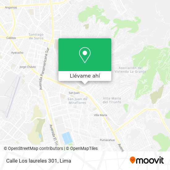 Mapa de Calle Los laureles 301