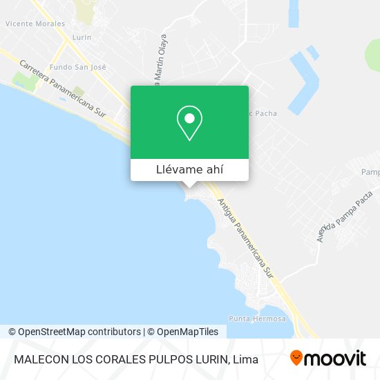 Mapa de MALECON LOS CORALES  PULPOS LURIN