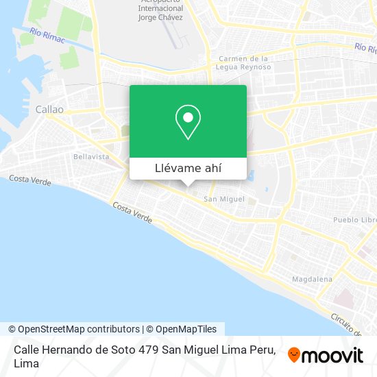 Mapa de Calle Hernando de Soto 479  San Miguel  Lima  Peru