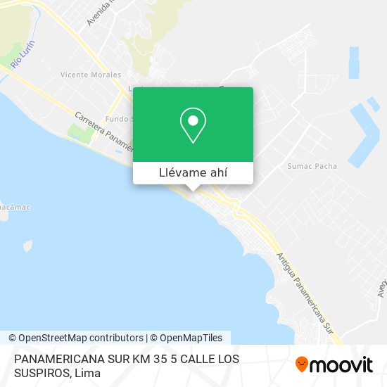 Mapa de PANAMERICANA SUR   KM 35 5 CALLE LOS SUSPIROS