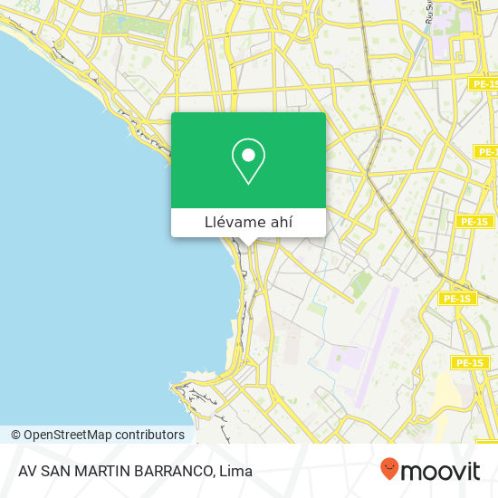 Mapa de AV  SAN MARTIN  BARRANCO