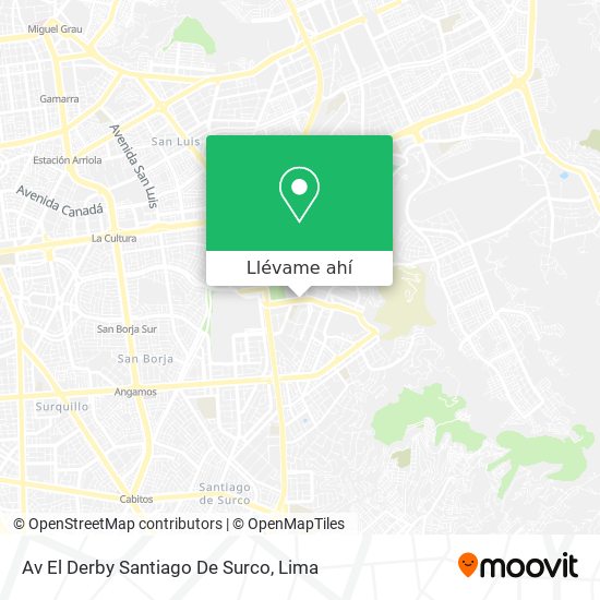 Mapa de Av El Derby  Santiago De Surco