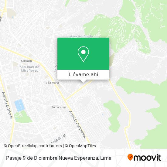 Mapa de Pasaje 9 de Diciembre Nueva Esperanza