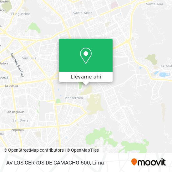 Mapa de AV  LOS CERROS DE CAMACHO 500
