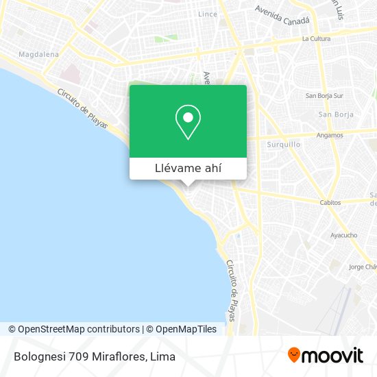 Mapa de Bolognesi 709  Miraflores