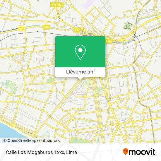Mapa de Calle Los Mogaburos 1xxx
