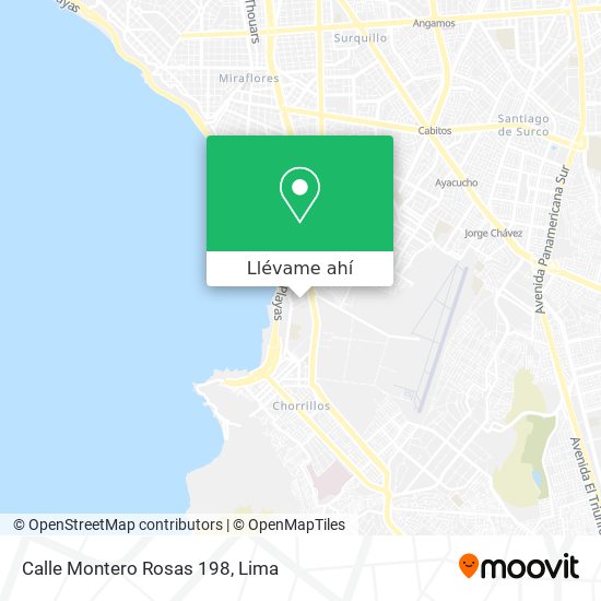 Mapa de Calle Montero Rosas 198