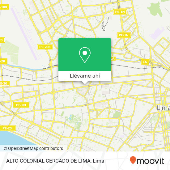 Mapa de ALTO COLONIAL   CERCADO DE LIMA