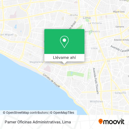 Mapa de Pamer Oficinas Administrativas