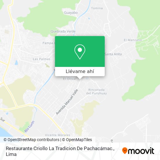 Mapa de Restaurante Criollo La Tradicion De Pachacámac.