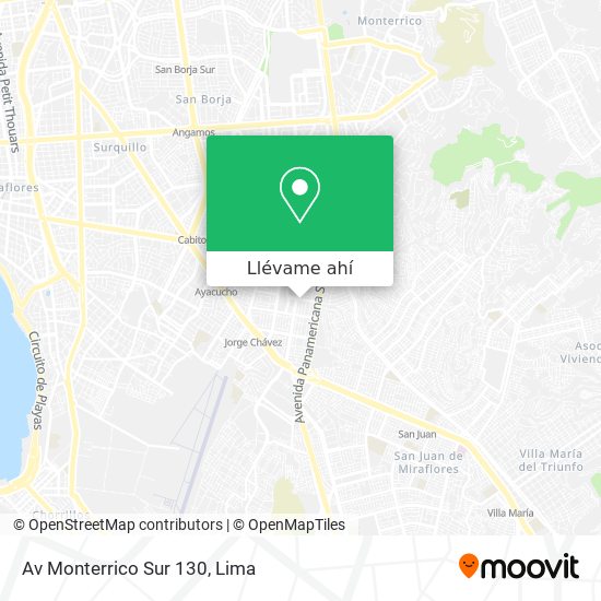 Mapa de Av  Monterrico Sur  130