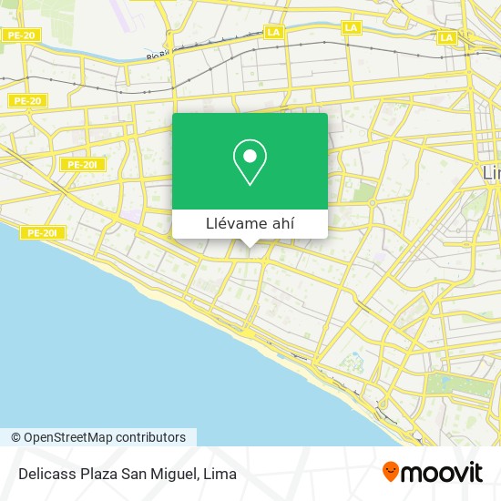 Mapa de Delicass Plaza San Miguel