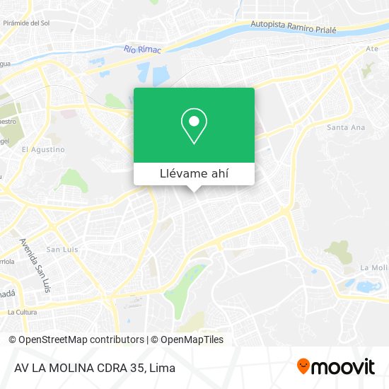 Mapa de AV  LA MOLINA CDRA  35