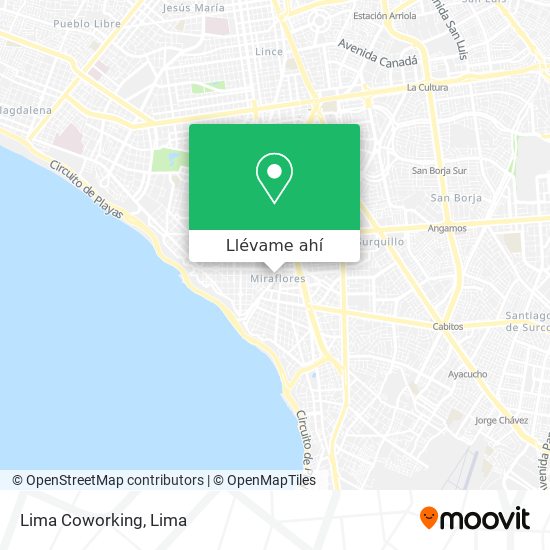 Mapa de Lima Coworking