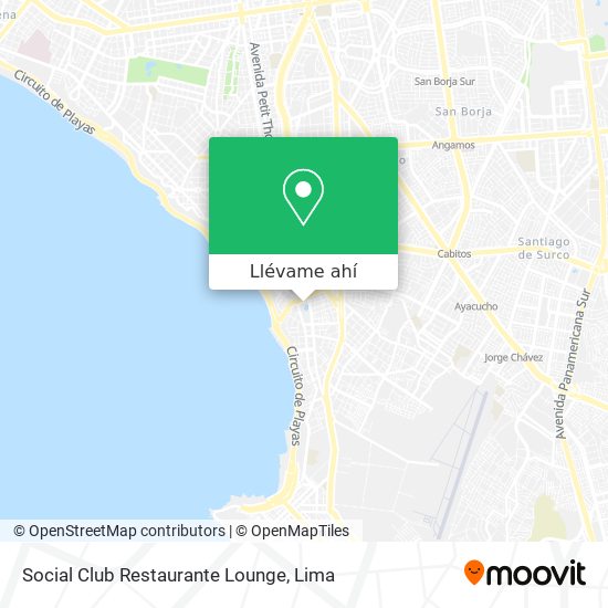 Mapa de Social Club Restaurante Lounge