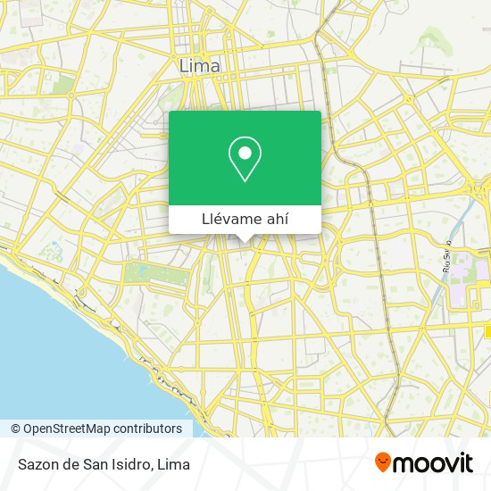 Mapa de Sazon de San Isidro