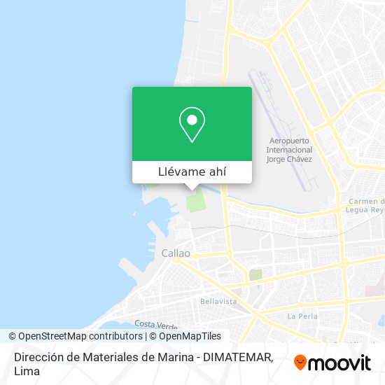 Mapa de Dirección de Materiales de Marina - DIMATEMAR