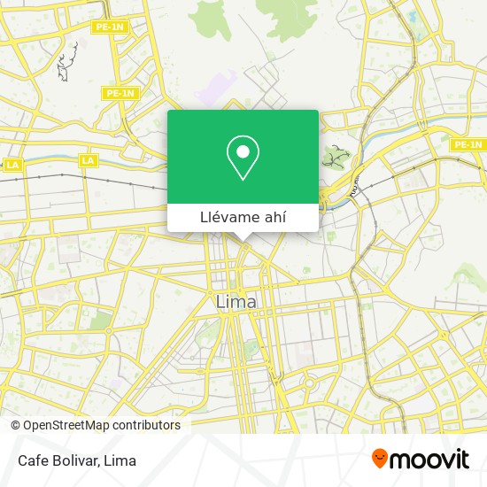 Mapa de Cafe Bolivar